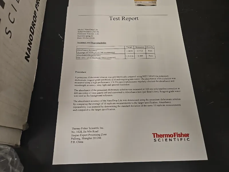 'New in box' - Thermo Scientific Nanodrop ND-Lite (840-281100) Microvolume Spectrophotometer thumbnail 16