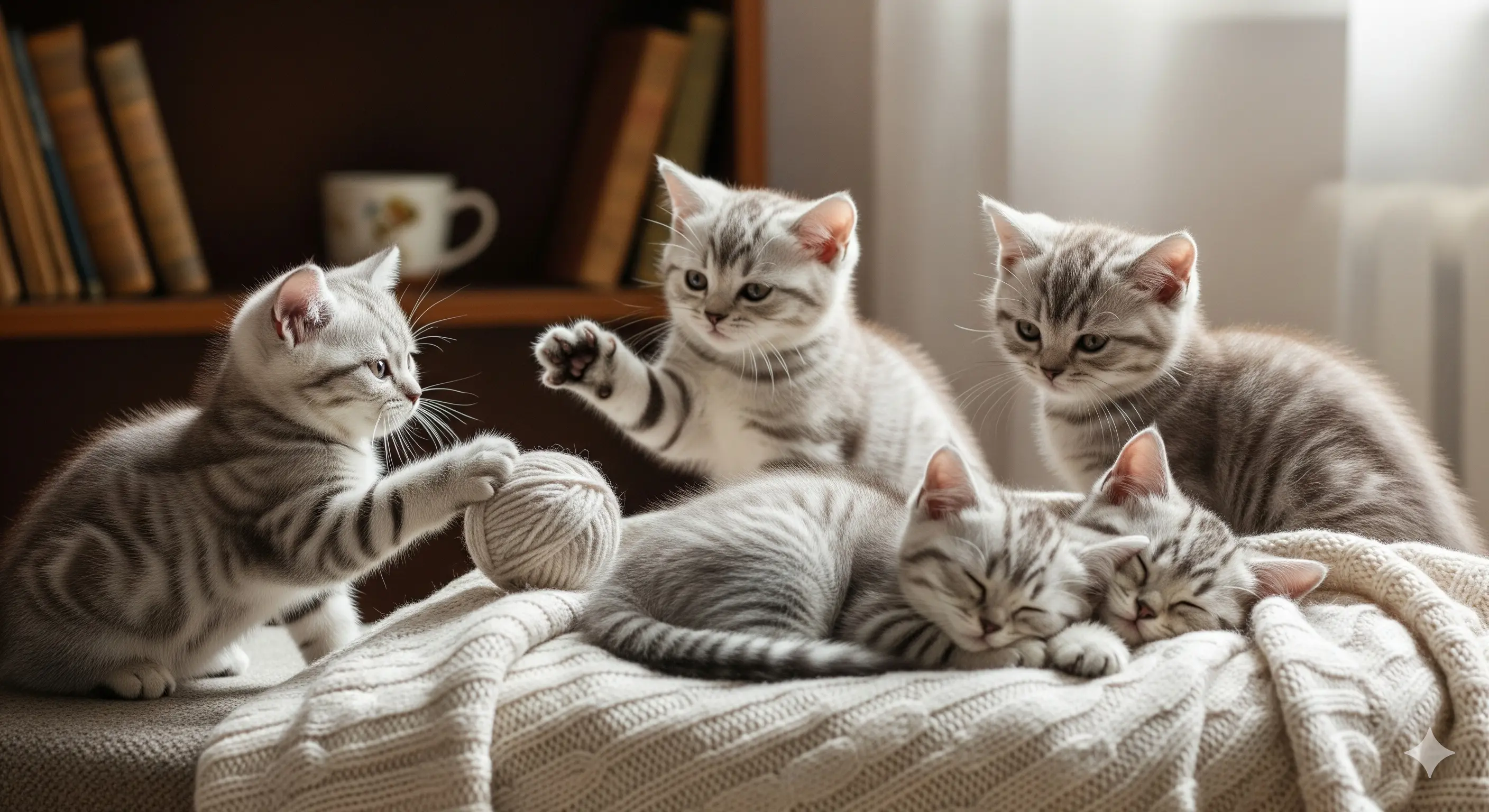 Fondo con gatitos British Shorthair