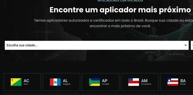Seu nome no site oficial