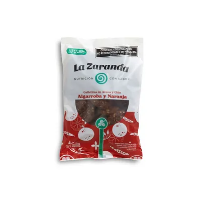 GALLETITAS DE AVENA Y CHIA ALGARROBA NARANJA X200G · LA ZARANDA — Brota Almacén Natural Pergamino
