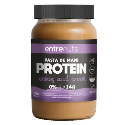 PASTA DE MANÍ PROTEIN COOKIES 370G · ENTRENUTS — Brota Almacén Natural Pergamino