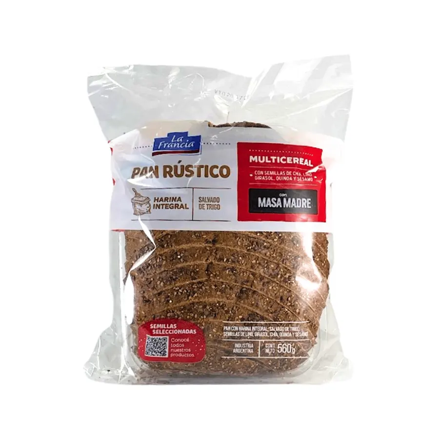 PAN RÚSTICO MULTICEREAL X560G · LA FRANCIA — Brota Almacén Natural Pergamino