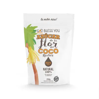 AZUCAR COCO DOY PACK X250G · GOD BLESS YOU — Brota Almacén Natural Pergamino