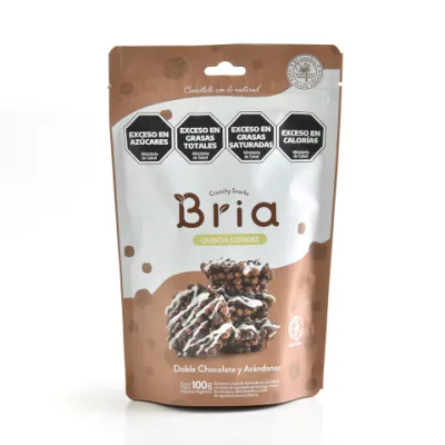 QUINOA COOKIES DOBLE CHOCOLATE Y ARÁNDANOS · BRIA — Brota Almacén Natural Pergamino