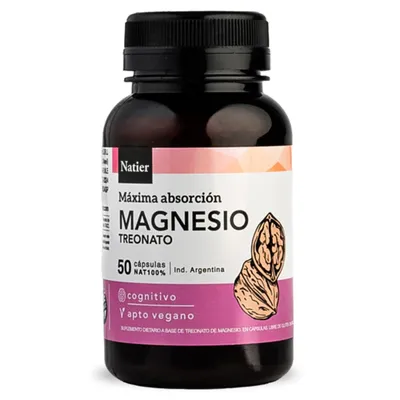 MAGNESIO TREONATO NATIER CAP X50 · NATIER — Brota Almacén Natural Pergamino