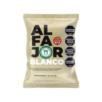 ALFAJOR BLANCO X 60G · FELICES LAS VACAS — Brota Almacén Natural Pergamino