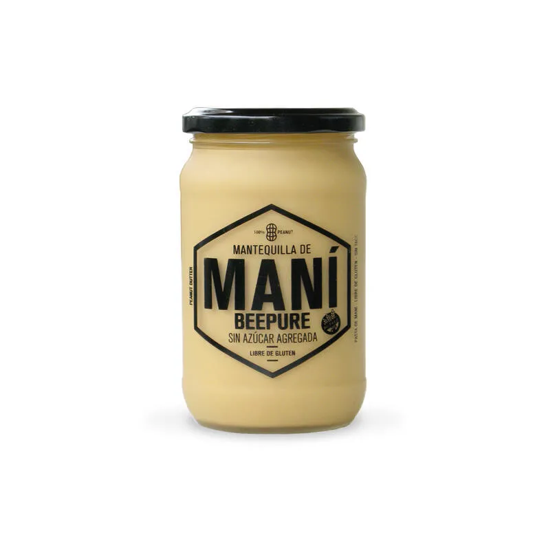 MANTEQUILLA DE MANI SIN AZÚCAR X 400G · BEEPURE — Brota Almacén Natural Pergamino