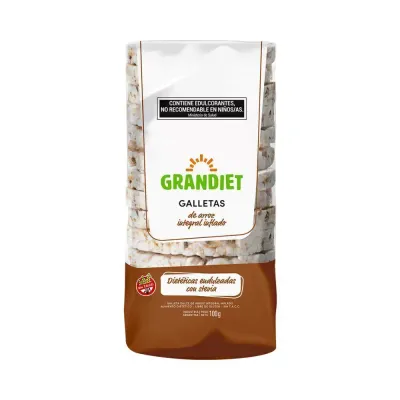 GALLETA DE ARROZ INTEGRAL CON STEVIA X100G · GRANDIET — Brota Almacén Natural Pergamino