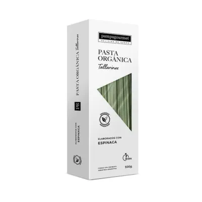 PASTA ORGÁNICA TALLARÍN ESPINACA  X500G · PAMPA GOURMET — Brota Almacén Natural Pergamino
