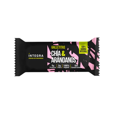 GALLETITAS CHIA Y ARANDANOS X72G · INTEGRA — Brota Almacén Natural Pergamino