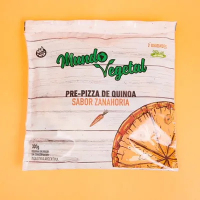 PREPIZZA DE QUINOA Y ZANAHORIA · MUNDO VEGETAL — Brota Almacén Natural Pergamino