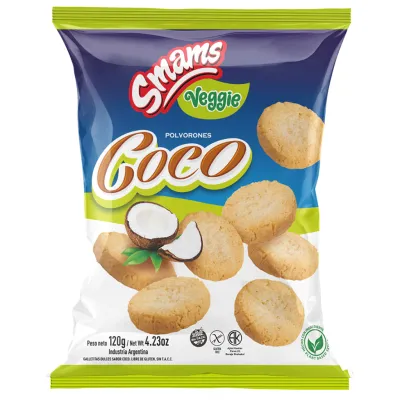 POLVORON DE COCO VEGGIE X 120G · SMAMS — Brota Almacén Natural Pergamino