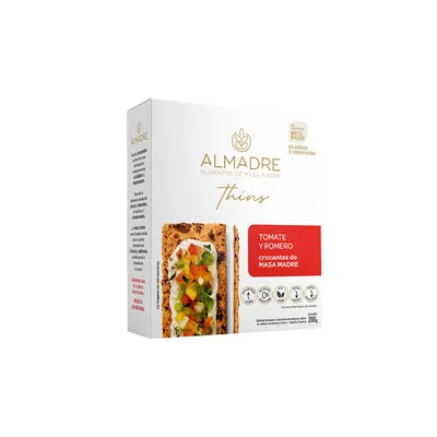 THINS TOMATE ROMERO · ALMADRE — Brota Almacén Natural Pergamino