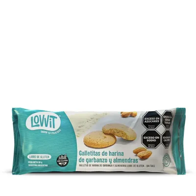 GALLETITAS GARBANZO Y ALMENDRAS X90G · LOVVIT — Brota Almacén Natural Pergamino