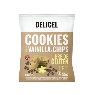 COOKIES VAINILLA Y CHIPS 200G · DELICEL — Brota Almacén Natural Pergamino
