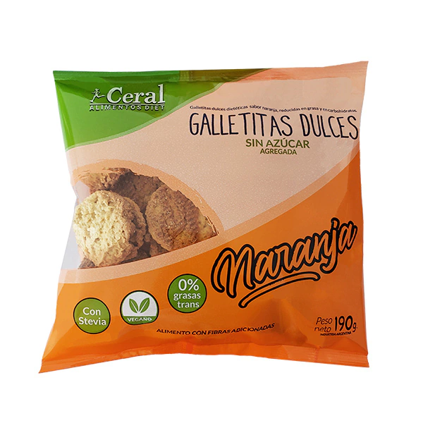 GALLETITAS NARANJA C/STEVIA X190G · CERAL — Brota Almacén Natural Pergamino