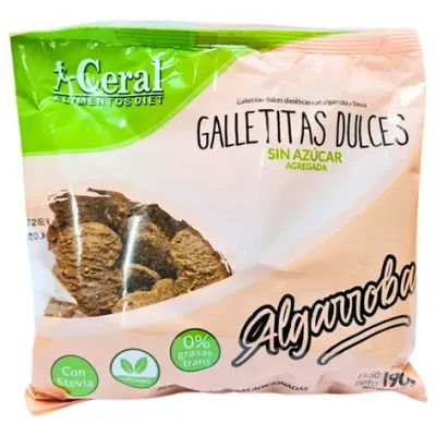 GALLETITAS ALGARROBA C/STEVIA X 190G · CERAL — Brota Almacén Natural Pergamino