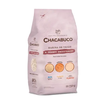HARINA DE TRIGO + GRANOS ANCESTRALES X 750G · CHACABUCO — Brota Almacén Natural Pergamino