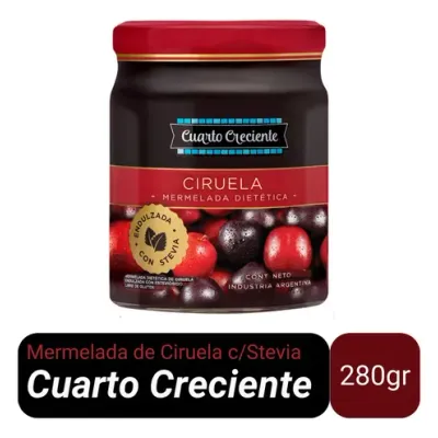 MERMELADA STEVIA DE CIRUELA CUARTO CRECIENTE · CUARTO CRECIENTE — Brota Almacén Natural Pergamino