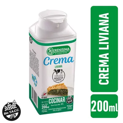 CREMA LIVIANA COCINAR · LA SERENÍSIMA — Brota Almacén Natural Pergamino