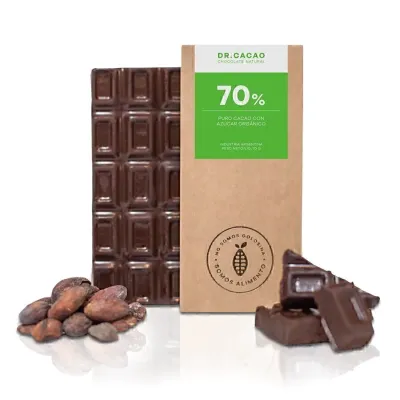 CHOCOLATE 70% CACAO ORGÁNICO X50G · DR CACAO — Brota Almacén Natural Pergamino