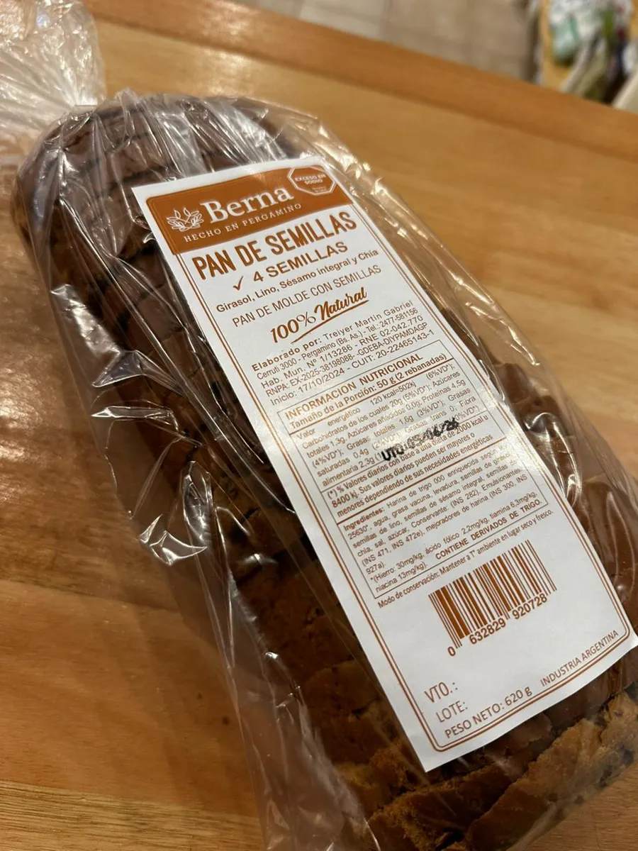 PAN DE MOLDE 4 SEMILLAS · BERNA — Brota Almacén Natural Pergamino