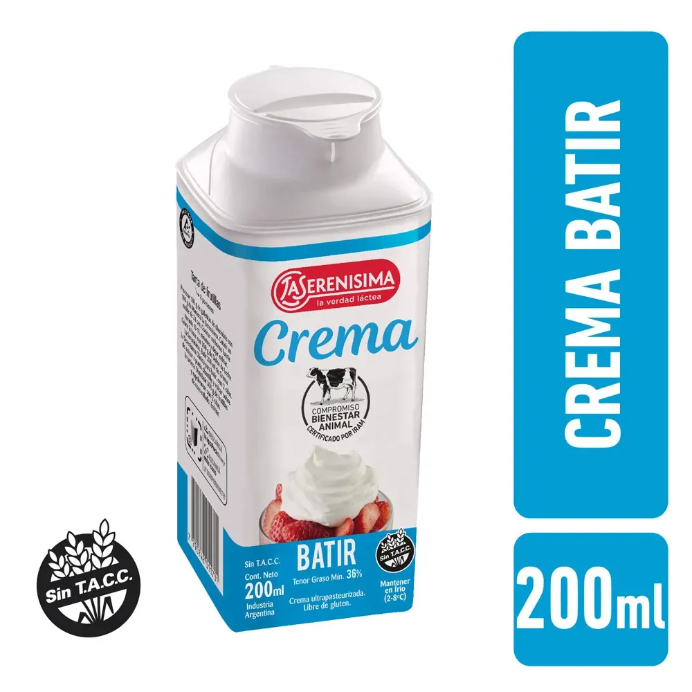 CREMA PARA BATIR · LA SERENÍSIMA — Brota Almacén Natural Pergamino
