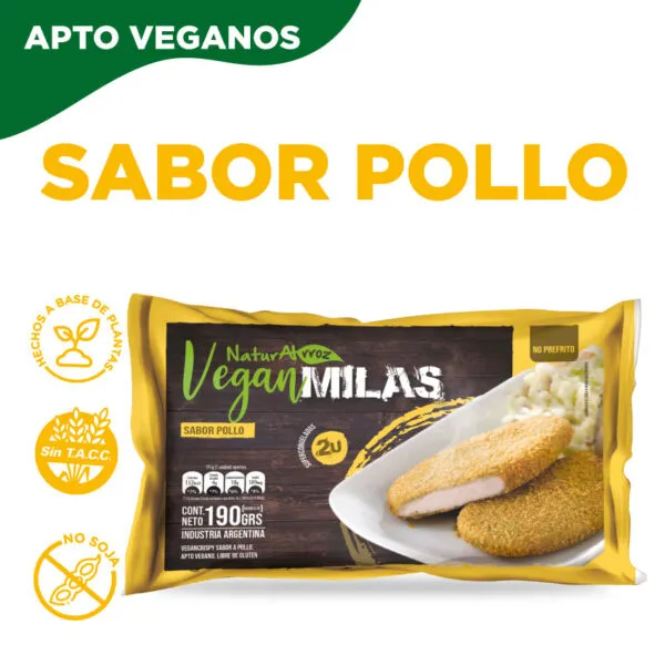 VEGAN MILAS SABOR POLLO · NATURALRROZ — Brota Almacén Natural Pergamino