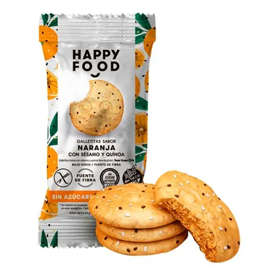 GALLETITAS NARANJA X44G · HAPPY FOOD — Brota Almacén Natural Pergamino