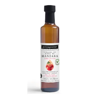 VINAGRE DE SIDRA DE MANZANA X 250ML PAMPA GOURMET · PAMPA GOURMET — Brota Almacén Natural Pergamino