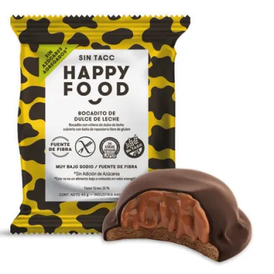 BOCADITO DE DULCE DE LECHE X 40G · HAPPY FOOD — Brota Almacén Natural Pergamino
