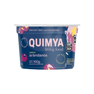 YOGUR DE COCO SABOR ARÁNDANOS SIN AZUCAR · QUIMYA — Brota Almacén Natural Pergamino