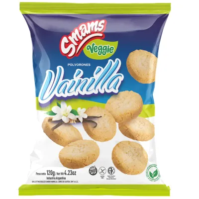 POLVORON DE VAINILLA VEGGIE X 120G · SMAMS — Brota Almacén Natural Pergamino
