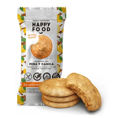 GALLETITAS PERA Y CANELA X44G · HAPPY FOOD — Brota Almacén Natural Pergamino