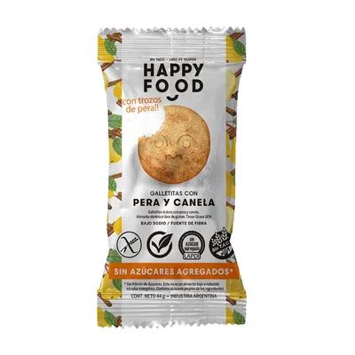 GALLETITAS PERA Y CANELA SIN AZÚCAR AGREGADA · HAPPY FOOD — Brota Almacén Natural Pergamino