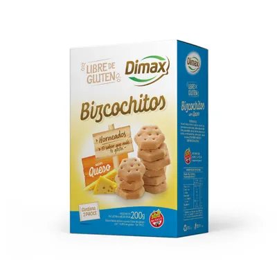 BIZCOCHOS QUESO X 200 GRS · DIMAX — Brota Almacén Natural Pergamino