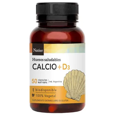 CALCIO + D3 X 50 CAPS · NATIER — Brota Almacén Natural Pergamino