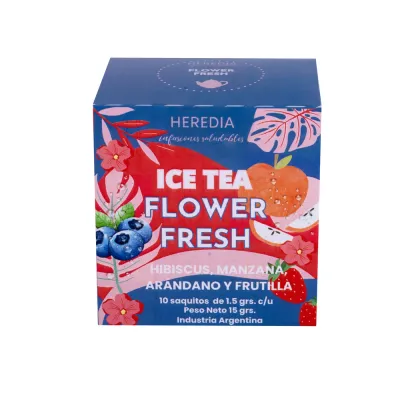 ICE TEA HIBISCUS, MANZANA, ARÁNDANO Y FRUTILLA · HEREDIA — Brota Almacén Natural Pergamino