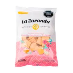 CRACKERS INTEGRALES CEBOLLA, AMAPOLA Y OREGANO X175G · LA ZARANDA — Brota Almacén Natural Pergamino