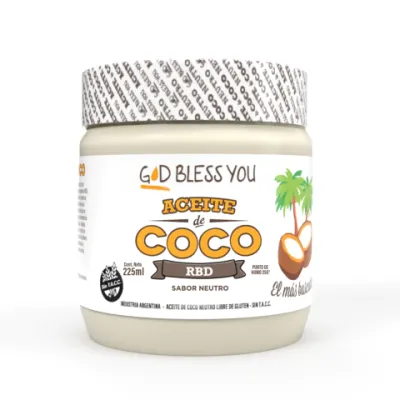 ACEITE DE COCO NEUTRO X225M  · GOD BLESS YOU — Brota Almacén Natural Pergamino
