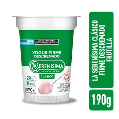 YOGUR DESCREMADO FRUTILLA FIRME  · LA SERENÍSIMA — Brota Almacén Natural Pergamino