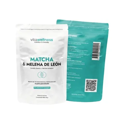 MATCHA Y MELENA DE LEON X 40 GRS VITAWELLNESS · VITAWELLNESS — Brota Almacén Natural Pergamino