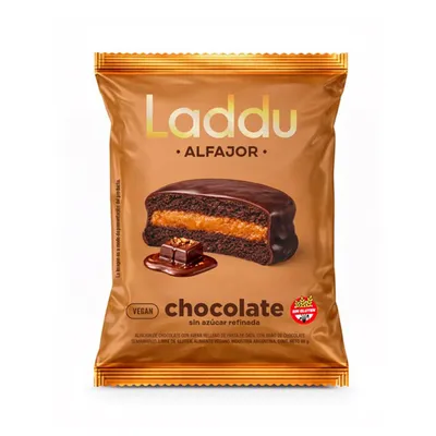 ALFAJOR DE CHOCOLATE C/ AZÚCAR MASCABO · LADDU — Brota Almacén Natural Pergamino