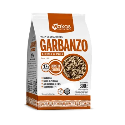 PASTA GARBANZO FUSILLI  · WAKAS — Brota Almacén Natural Pergamino