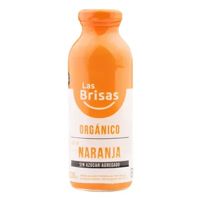 JUGO ORGÁNICO DE NARANJA SIN AZÚCAR X 330ML · LAS BRISAS — Brota Almacén Natural Pergamino