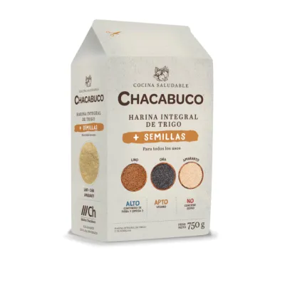 HARINA INTEGRAL + SEMILLAS X 750G · CHACABUCO — Brota Almacén Natural Pergamino