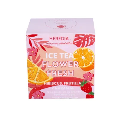 ICE TEA HIBISCUS, FRUTILLA Y NARANJA · HEREDIA — Brota Almacén Natural Pergamino