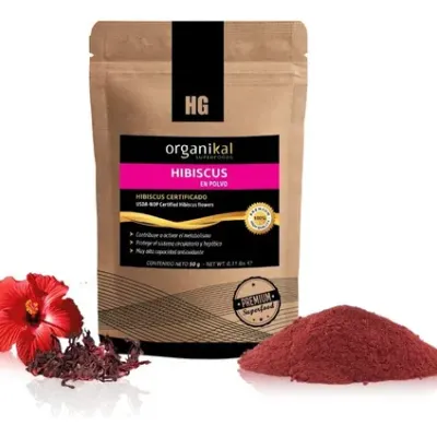 HIBISCUS EN POLVO X 50G · ORGANIKAL — Brota Almacén Natural Pergamino
