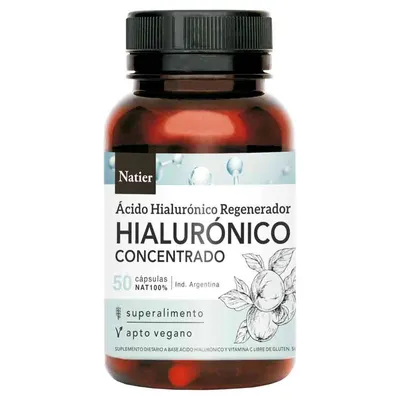 ACIDO HIALURONICO CONCENTRADO X 50 CAPS NATIER · NATIER — Brota Almacén Natural Pergamino
