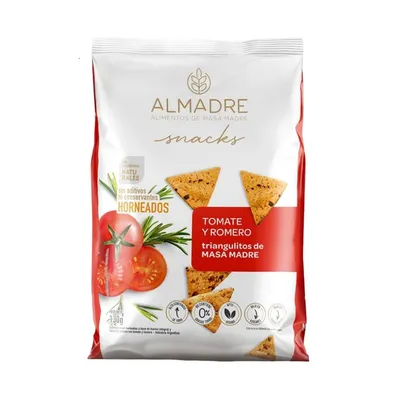 SNACKS TOMATE Y ROMERO X130G · ALMADRE — Brota Almacén Natural Pergamino